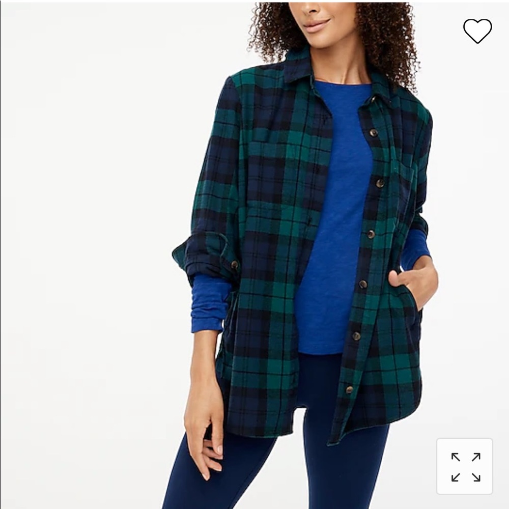 J. Crew Factory Flannel Shirt Jacket